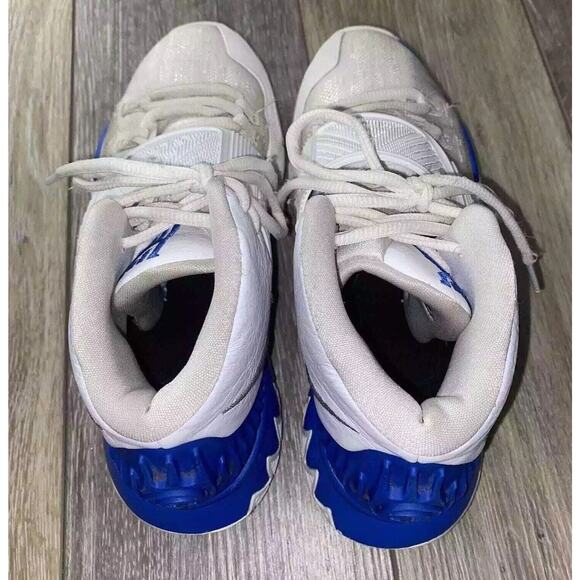Nike Kyrie 6 Trainers Youth US Size 5.5 Basketball Shoes White Blue Leather Mesh - Picture 8 of 10